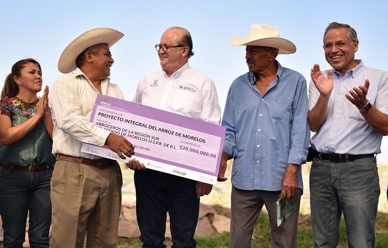 Proyecto Integral del Arroz del Estado de Morelos con una inversión de 20 millones de pesos