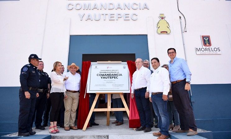 El gobernador Graco Ramírez inauguró la rehabilitación de la Comandancia de la Policía Morelos en Yautepec, desde donde recordó que seguridad es un proceso que debe continuar y está en manos de los ciudadanos su consolidación