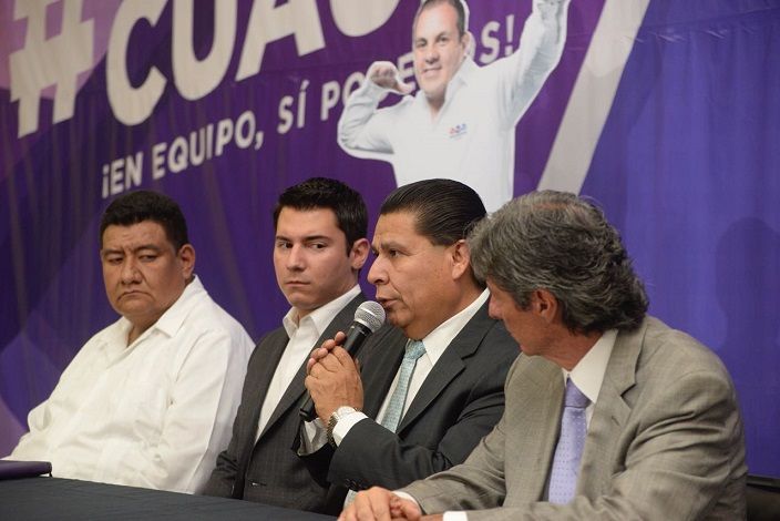 Lo anterior, luego de que el pasado fin de semana el Instituto Morelense de Procesos Electorales y Participación Ciudadana rechazó la candidatura de José Luis Gómez Borbolla, dejando a la coalición sin abanderado en la capital de Morelos