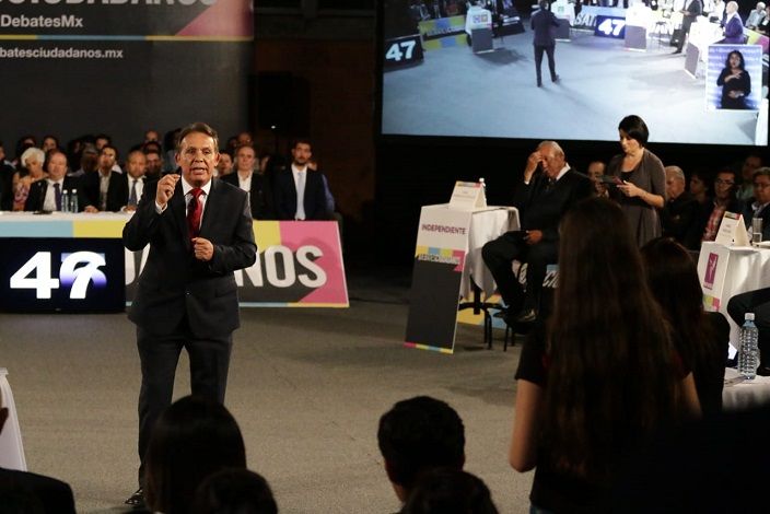 Jorge Meade participó en el evento denominado "Debates Ciudadanos", convocado por la Confederación Patronal de la República Mexicana (COPARMEX), en donde delineó su proyecto de Gobierno; rechazó las denostaciones y pidió a los asistentes y a los ciudadanos que vieron y escucharon la transmisión a evaluar a cada uno de los aspirantes a la gubernatura “por nuestros hechos y resultados”