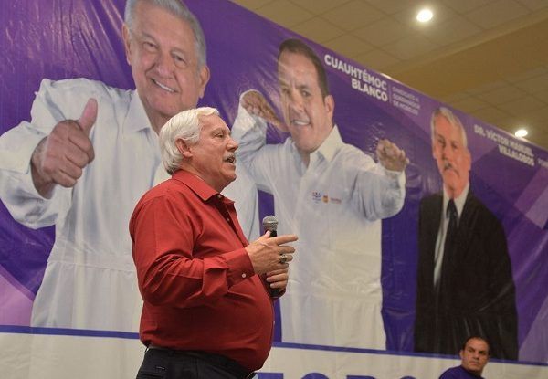 en el marco de una conferencia magistral impartida por el doctor Víctor Manuel Villalobos Arámbula, designado como titular de la Secretaría de Agricultura, Ganadería, Desarrollo Rural, Pesca y Alimentación (Sagarpa), en el gabinete del candidato de la coalición a la Presidencia de la República, que encabeza Andrés Manuel López Obrador
