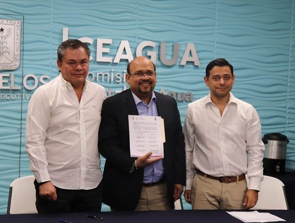La Comisión Estatal del Agua (Ceagua) y el ayuntamiento de Jiutepec firmaron un convenio de colaboración para la ejecución de nueve obras hidráulicas en el municipio durante el 2019