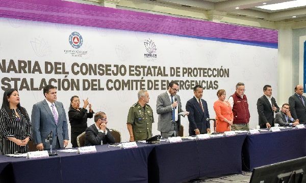 Pablo Ojeda Cárdenas, secretario de Gobierno, tomó protesta a funcionarios y servidores públicos que conforman el citado órgano colegiado, esto en el marco de la primera sesión ordinaria 2020 del Consejo Estatal de Protección Civil Morelos