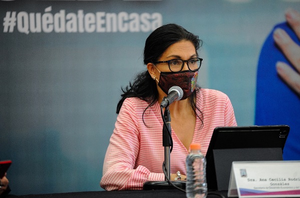 Cecilia Rodríguez existen apoyos para coadyuvar en compra de material sanitizante a las MiPyMEs