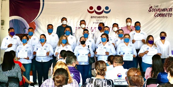 Jorge Argüelles habló del trabajo realizado y exhortó a los nuevos integrantes a trabajar en beneficio de la población morelense