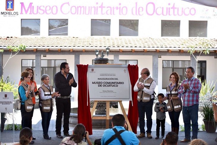 El Museo Comunitario de Ocuituco cuenta con salas de exhibición y lectura, auditorio, cafetería, bodegas y plaza de acceso. Beneficia más de 18 mil habitantes y representó una inversión de cuatro millones de pesos