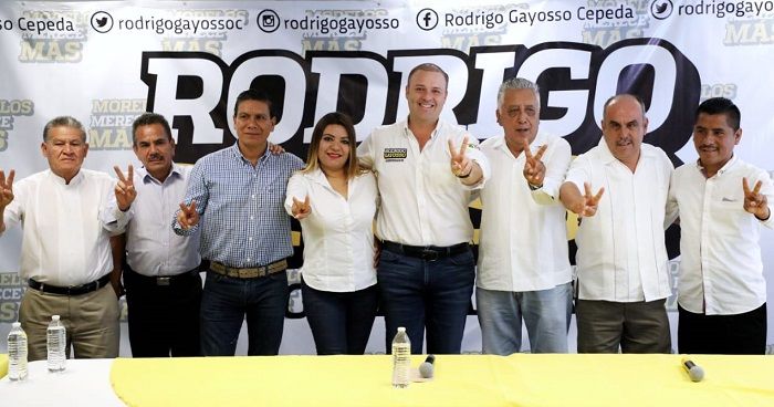 Candidatos a presidentes municipales de Movimiento Ciudadano, Nueva Alianza y del Verde Ecologista de México, se sumaron al proyecto a la gubernatura del candidato por el PRD y PSD, Rodrigo Gayosso Cepeda
