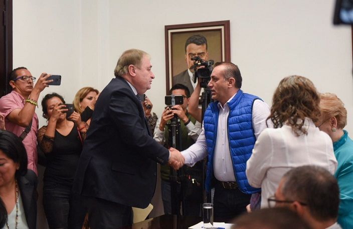 El delegado nacional en funciones de presidente del Partido Encuentro Social (PES) en Morelos, José Manuel Sanz Rivera, quien es uno de los integrantes de dicho comité, expresó que hay la apertura para que se lleve a cabo dicho Proceso de Entrega-Recepción, y tras una revisión de lo que se reciba se darán a conocer los resultados correspondientes