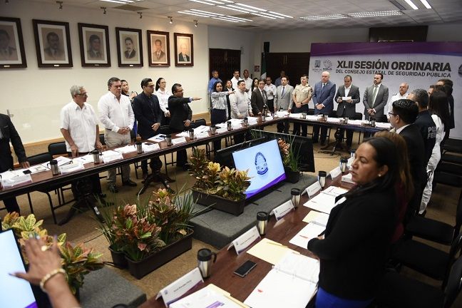 El mandatario estatal realizó la apertura de la sesión en la que destacaron las acciones que la Comisión Estatal de Seguridad Pública (CES) llevó a cabo en materia de prevención de la violencia, del 1° de abril al 30 de junio de 2019