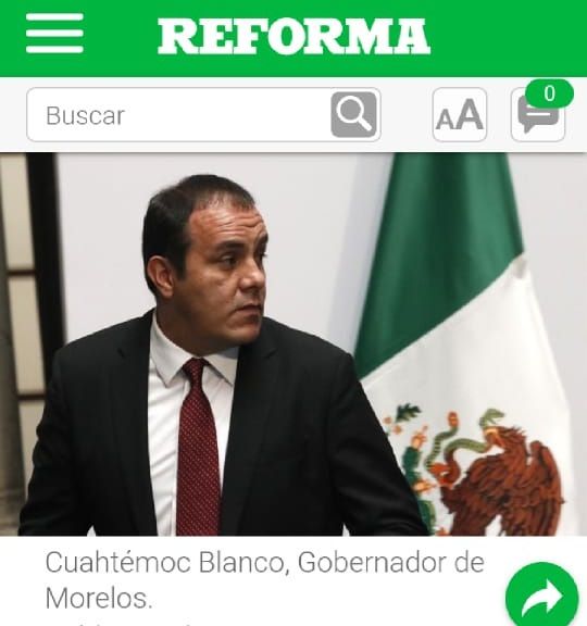 El gobernador Cuauhtémoc Blanco Bravo