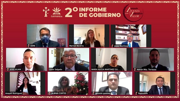 En sus intervenciones en torno al segundo año de trabajo del gobierno capitalino, los integrantes del cuerpo edilicio coincidieron en calificar este 2020 como “de severas dificultades económicas derivadas de la pandemia de COVID-19”, por lo que fue necesario tomar decisiones difíciles, pero con las que se logró mantener vigentes los servicios públicos, acciones y programas en beneficio de la ciudad.