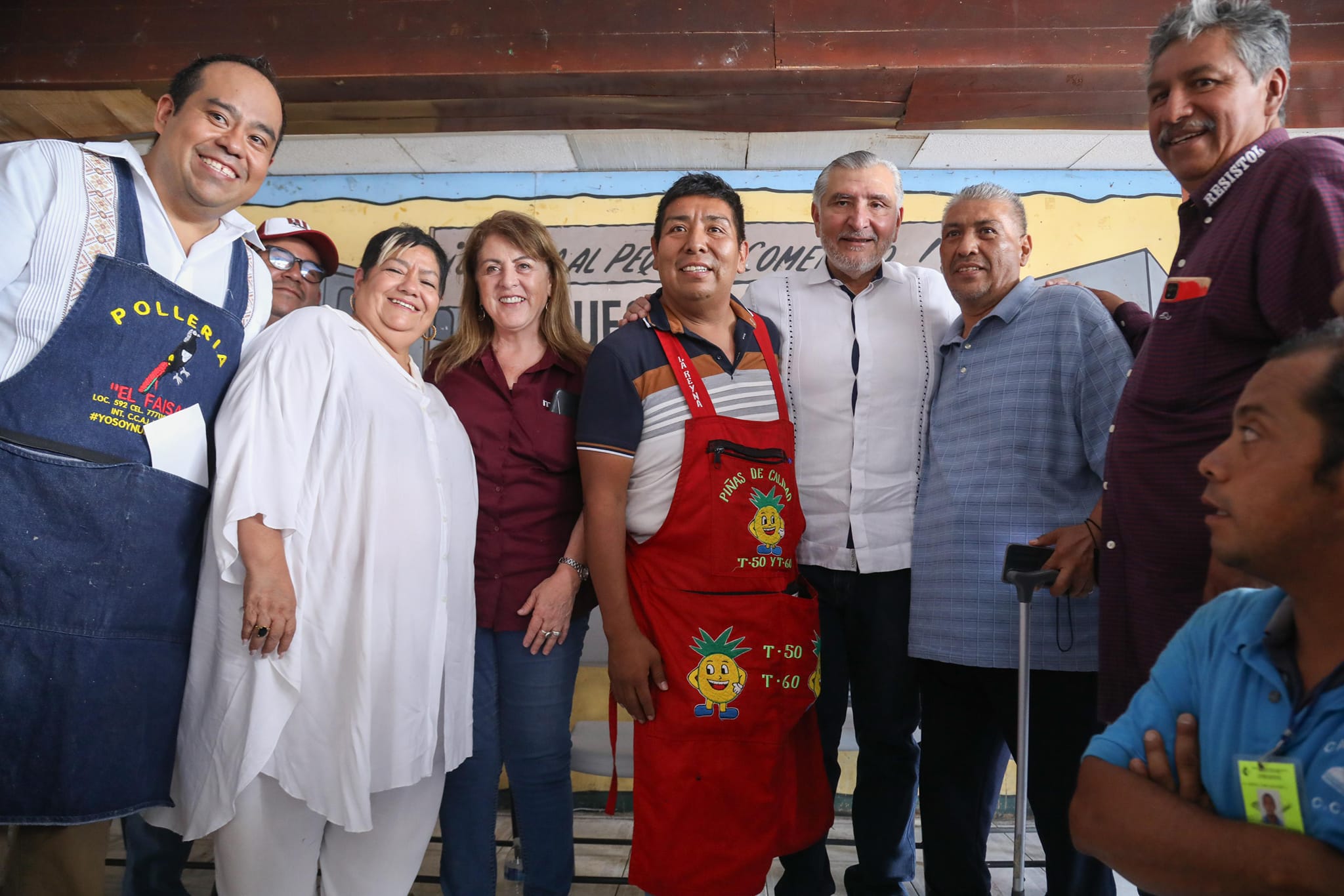 Angélica Jaramillo LOCATARIA DEL ALM compartiendo con Adán Augusto López y Margarita González Saravia